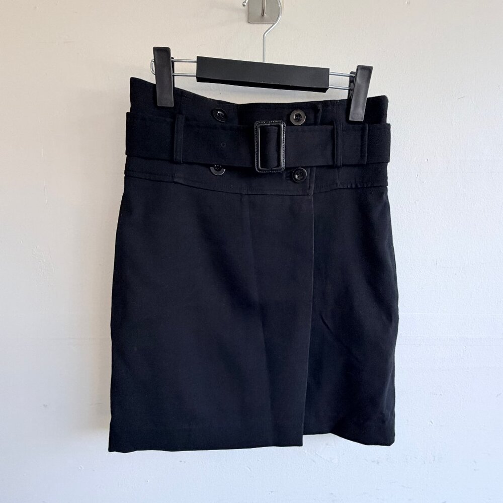 Zara Black Belted High Waist Skirt